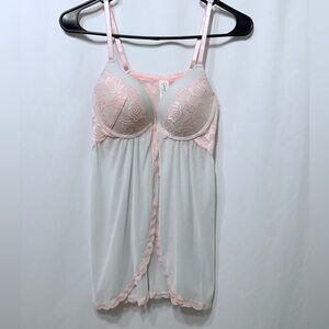 Babydoll top lingerie pink lace Jessica Simpson